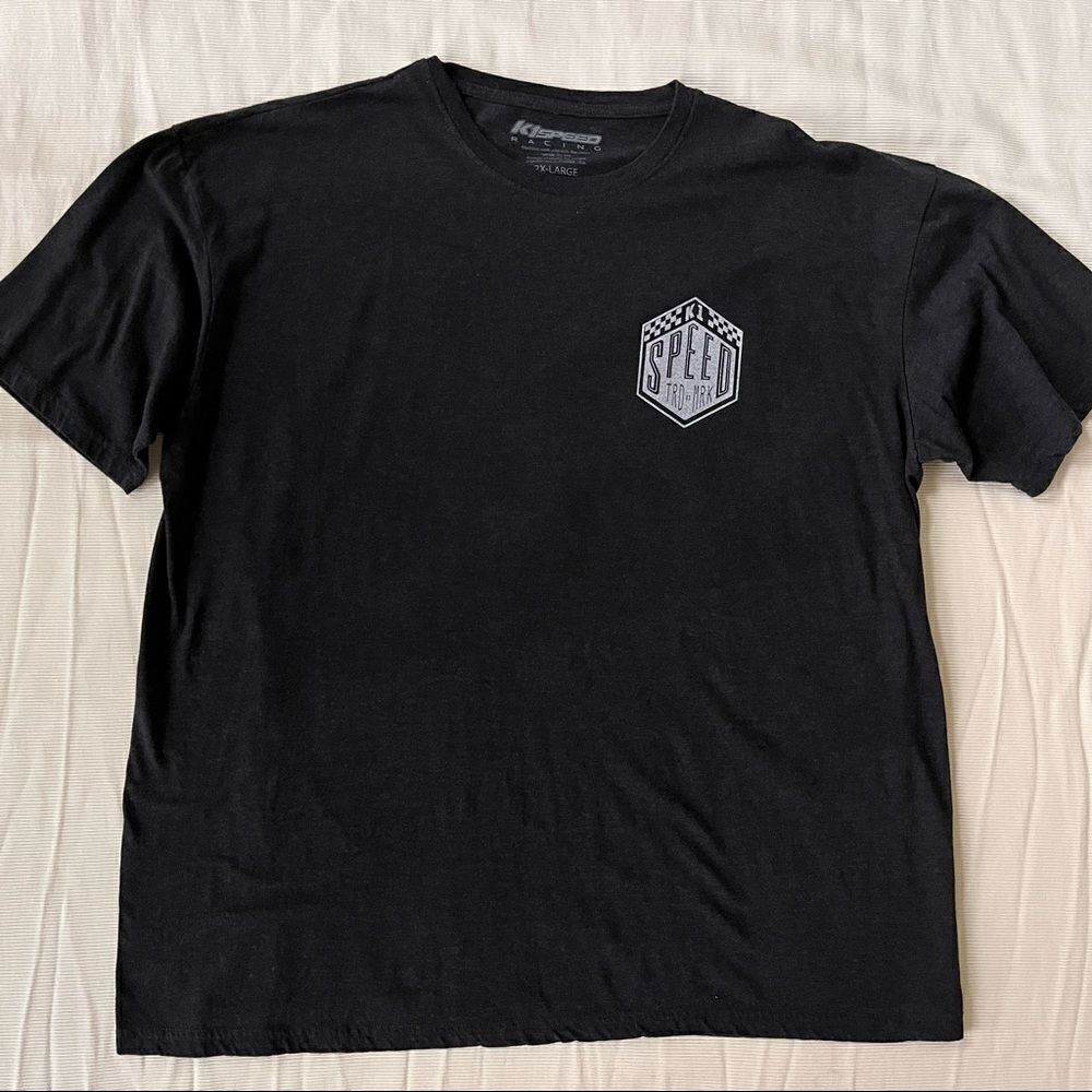 Mens Tshirt K1 Speed Racing Shortsleeve Crew Black Car Sport Logo Size 2XL New